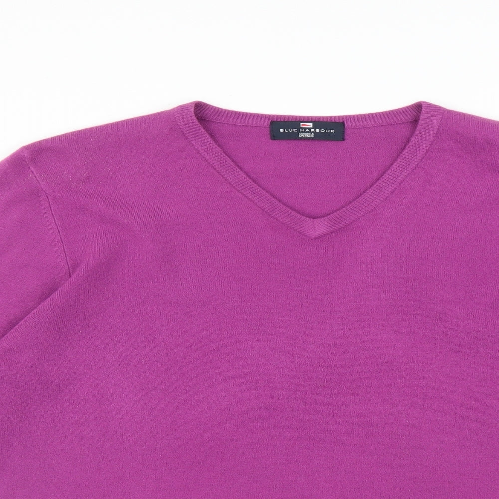 Blue Harbour Mens Purple   Pullover Sweatshirt Size M