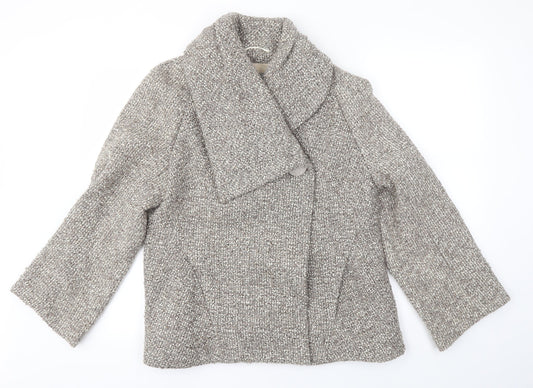 M&S Womens Brown   Overcoat Coat Size 14