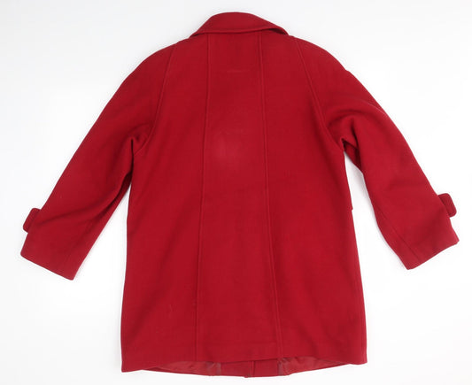 Compliments Womens Red   Overcoat Coat Size 10