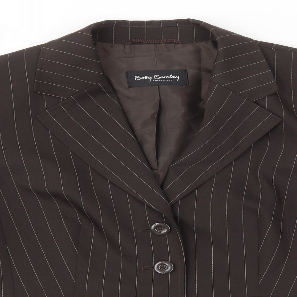 Betty Barclay Womens Brown   Jacket Blazer Size 10