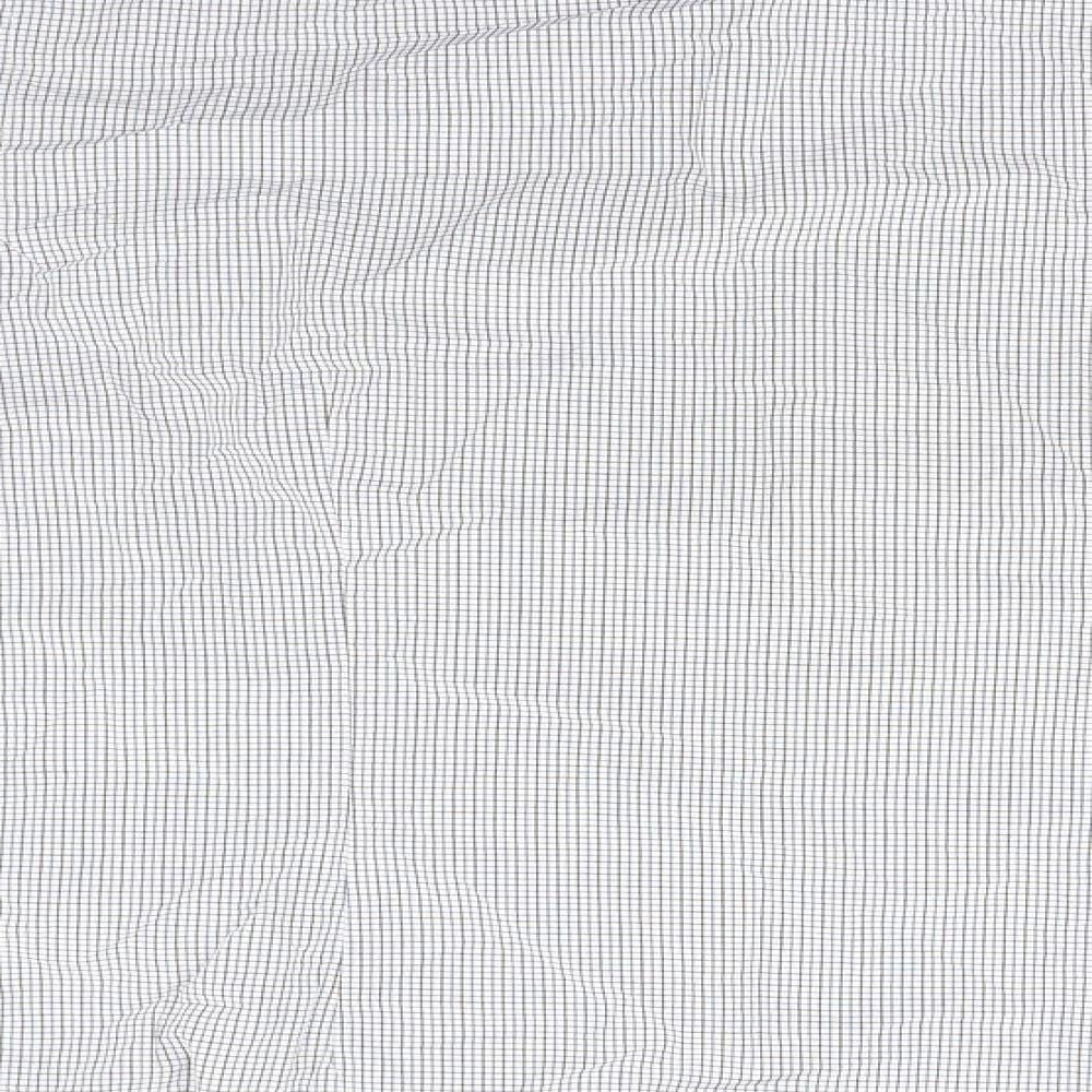 Jonles Mens White Plaid   Button-Up Size M