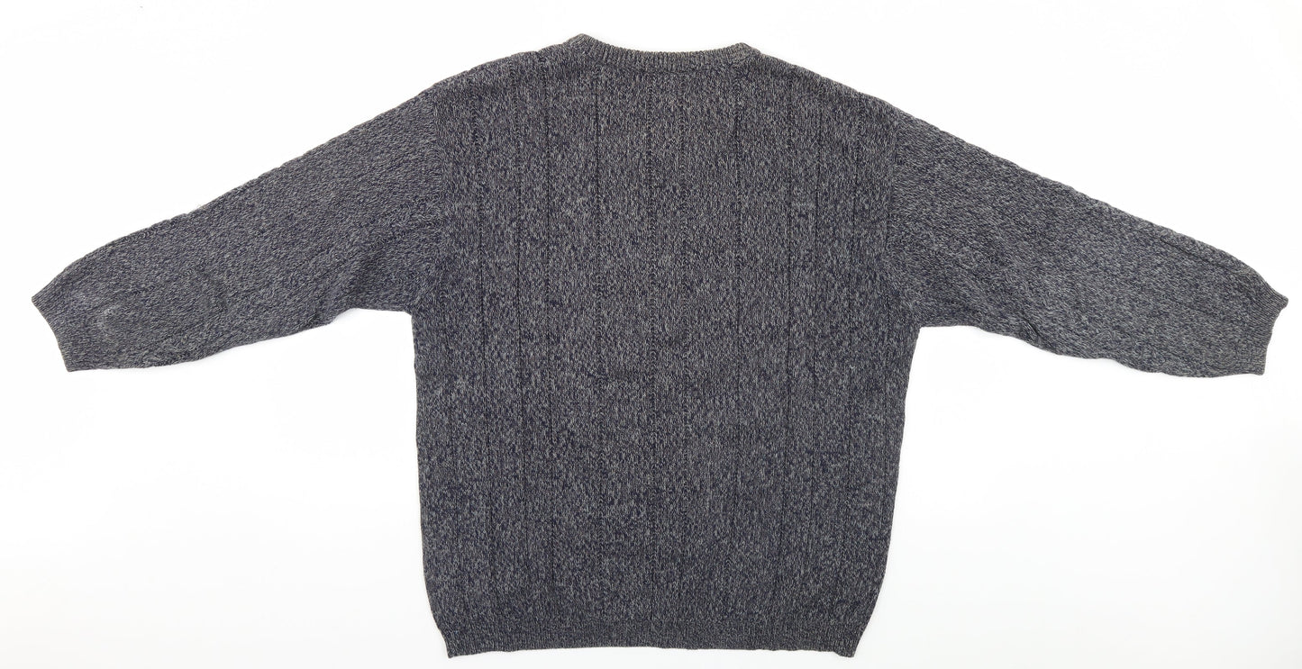 James Cowan Mens Grey   Pullover Jumper Size M