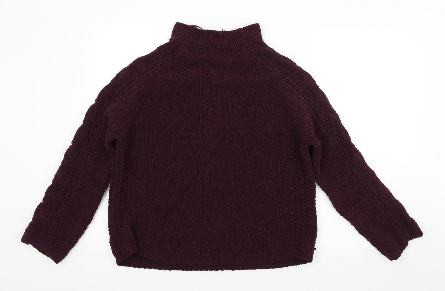 M&S Womens Purple Striped  Pullover Jumper Size M