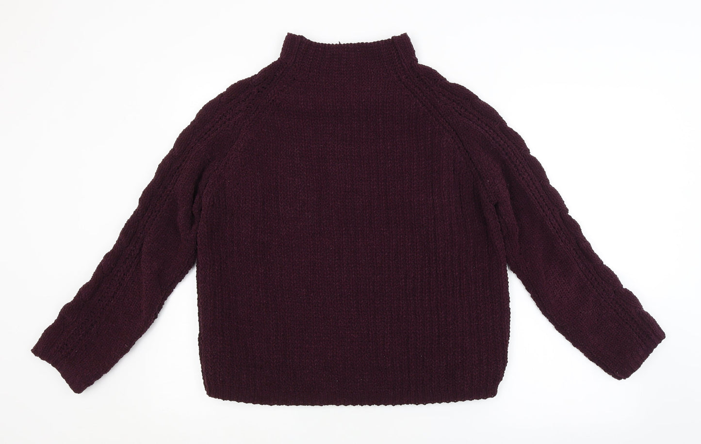 M&S Womens Purple Striped  Pullover Jumper Size M