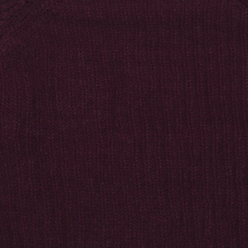 M&S Womens Purple Striped  Pullover Jumper Size M