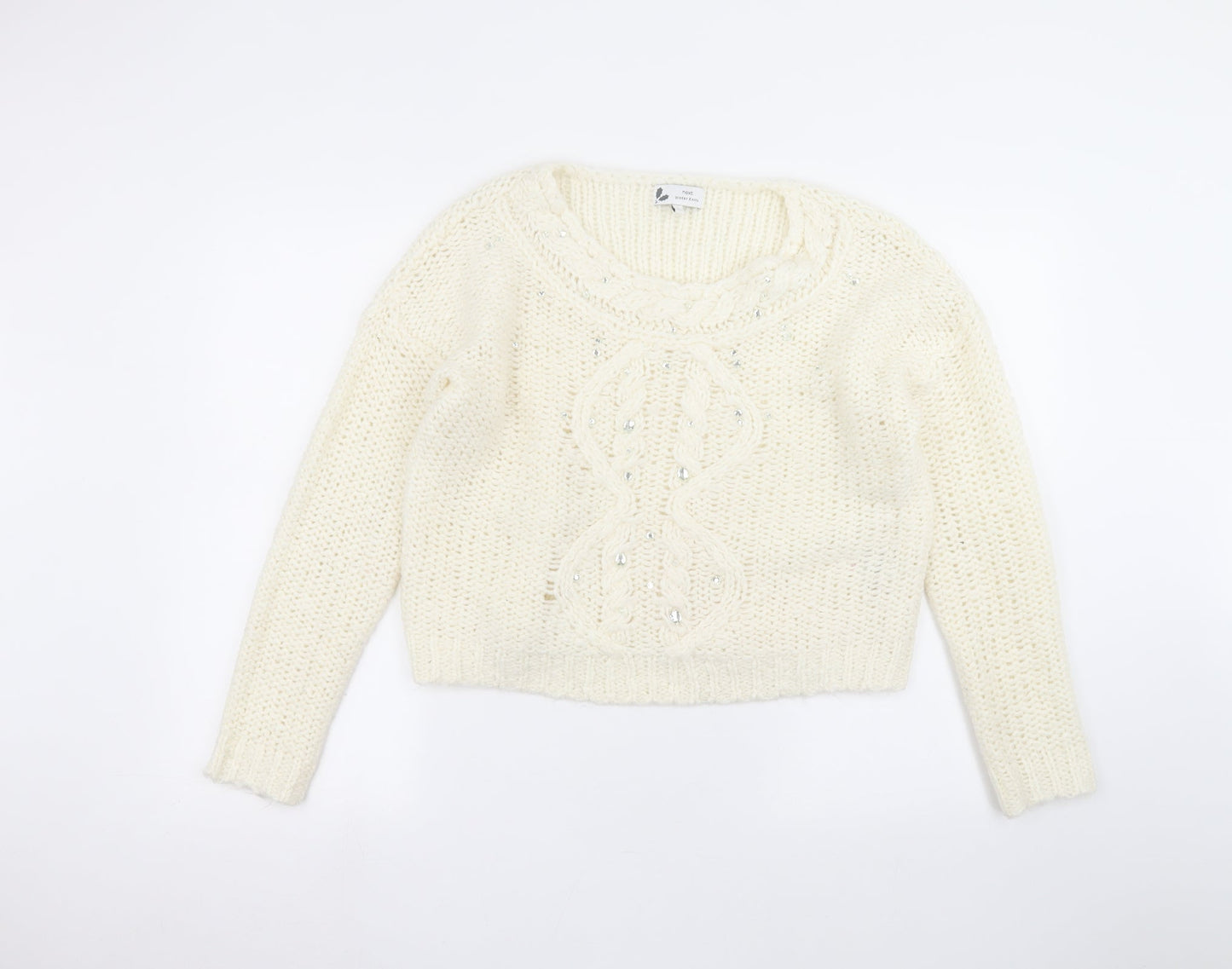 NEXT Womens White   Pullover Jumper Size M