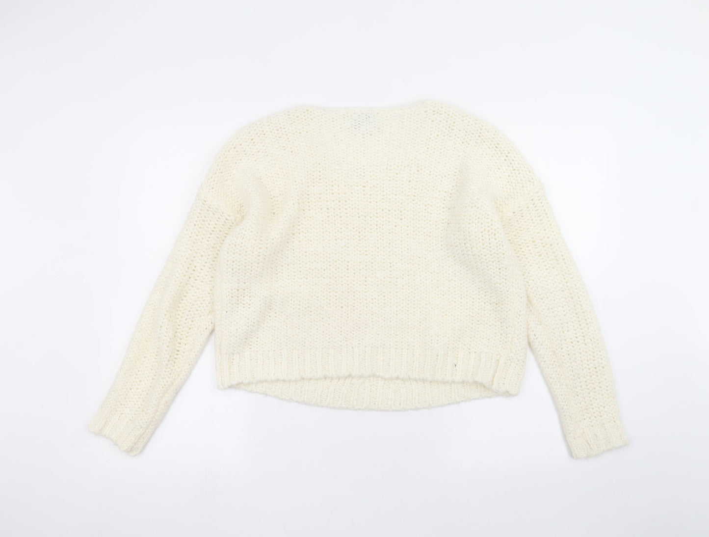 NEXT Womens White   Pullover Jumper Size M