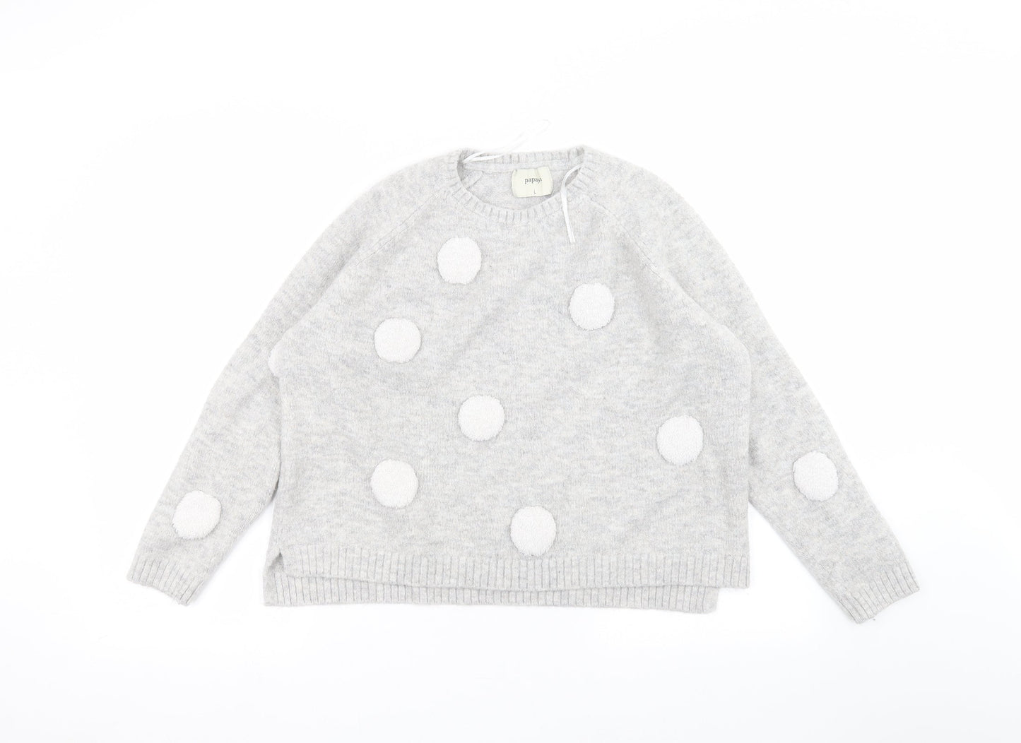 Papaya Womens Grey   Pullover Jumper Size L