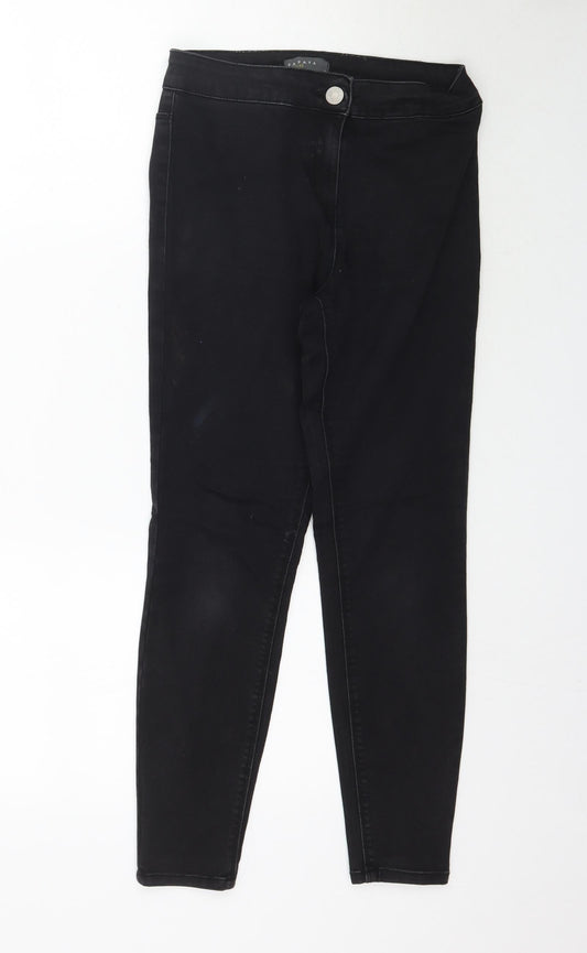 Matalan Womens Black  Denim Skinny Jeans Size 8 L25 in