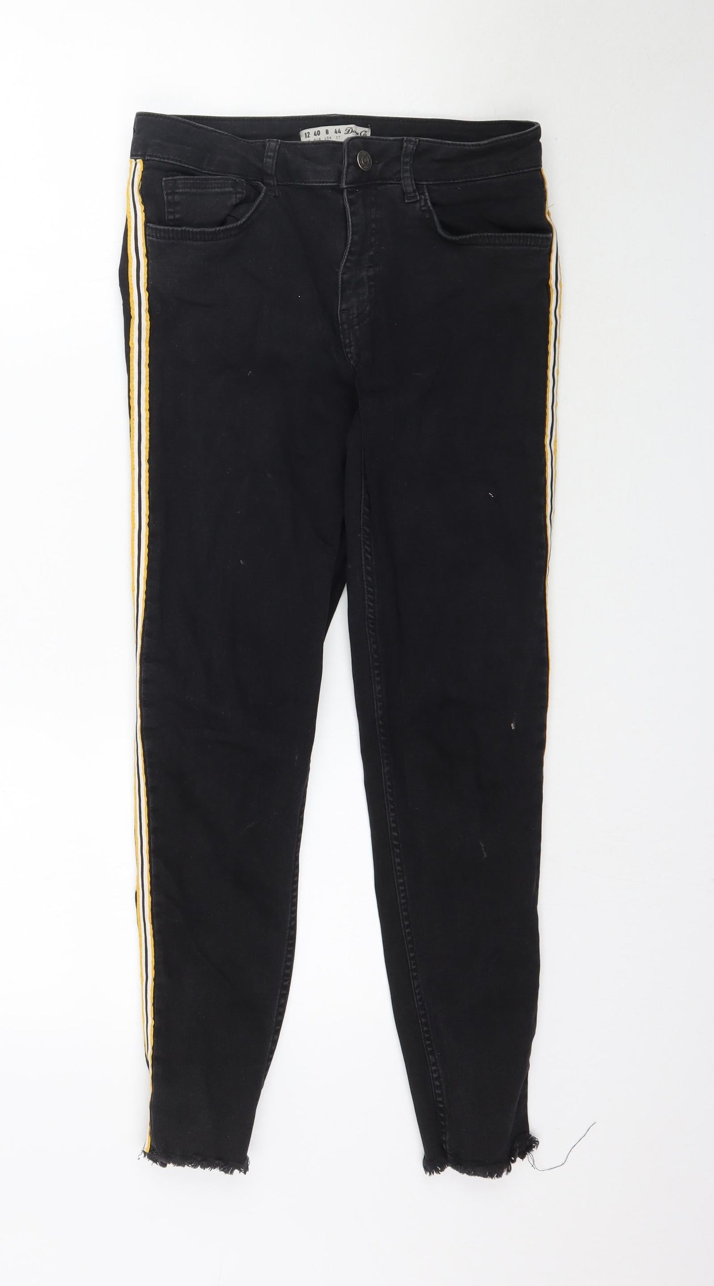 Denim Co. Womens Black  Denim Skinny Jeans Size 12 L27 in