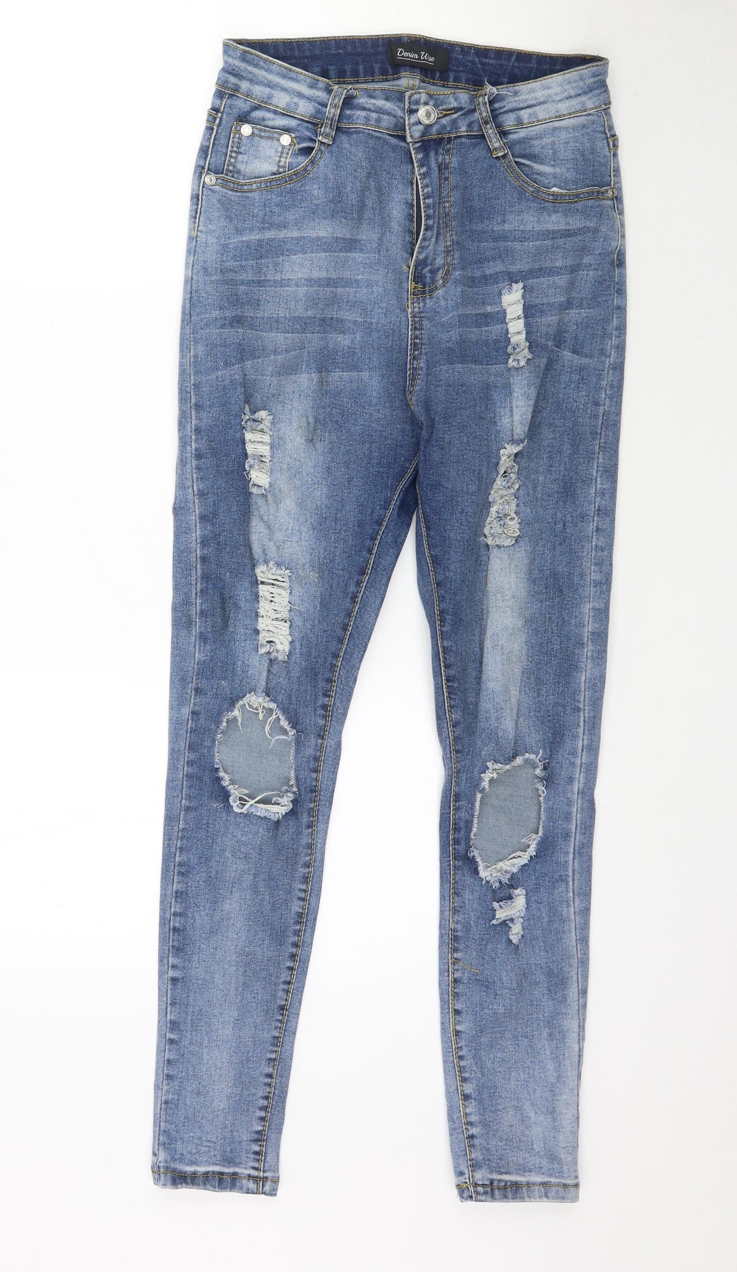 Denim Wise Womens Blue  Denim Skinny Jeans Size 12 L28 in