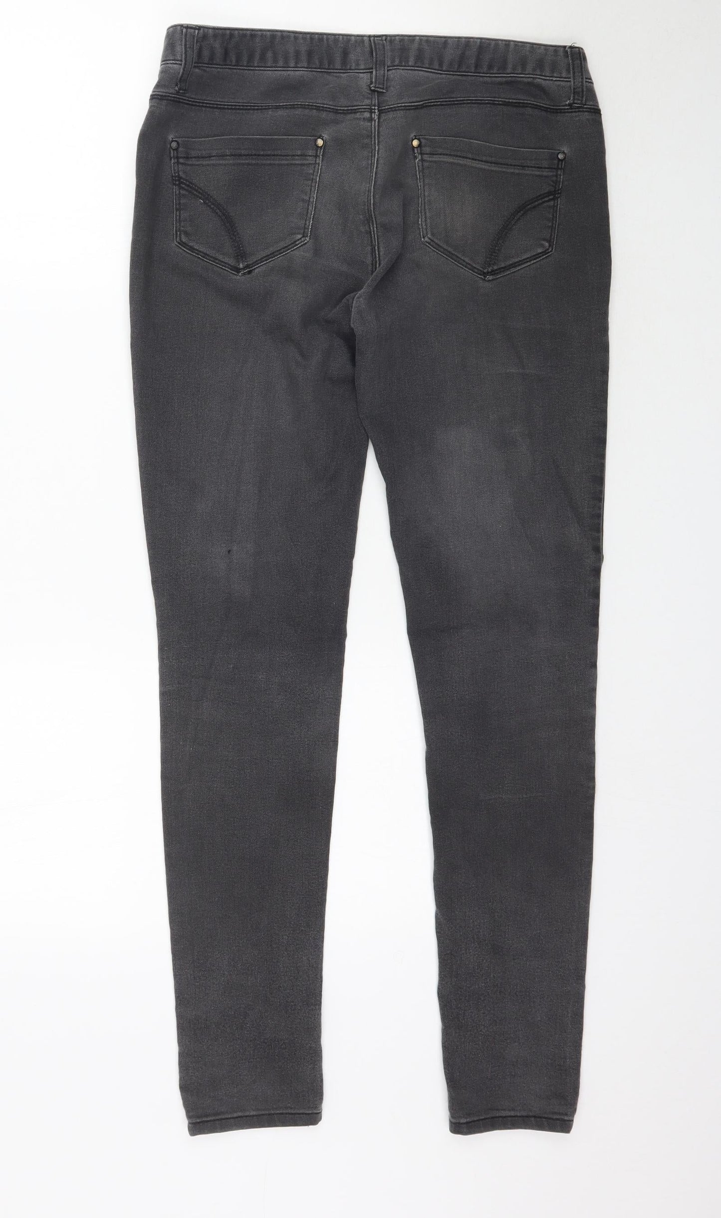 Denim Co. Womens Black  Denim Skinny Jeans Size 10 L31 in