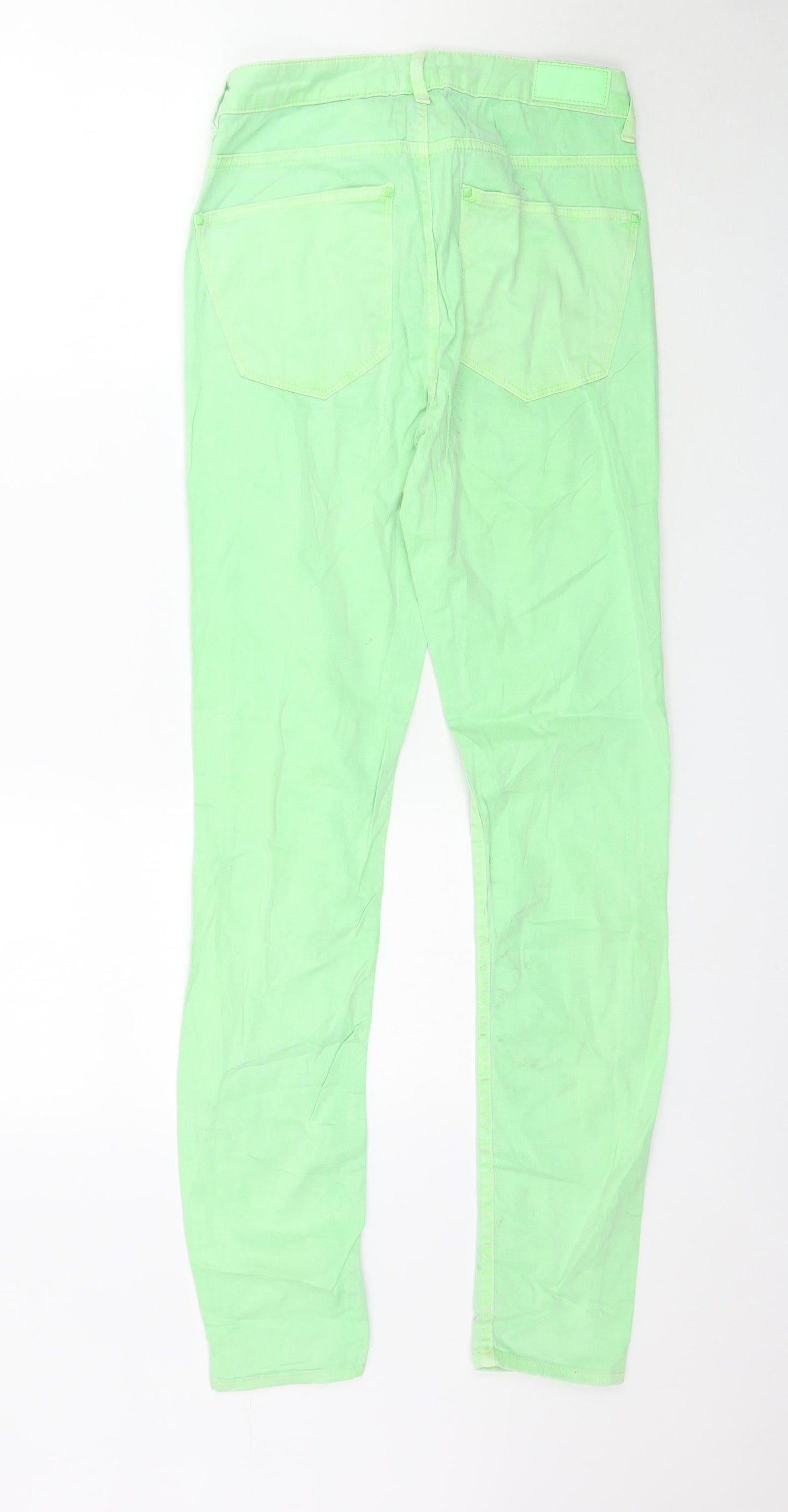 Gina Tricot Womens Green  Denim Skinny Jeans Size 12 L31 in