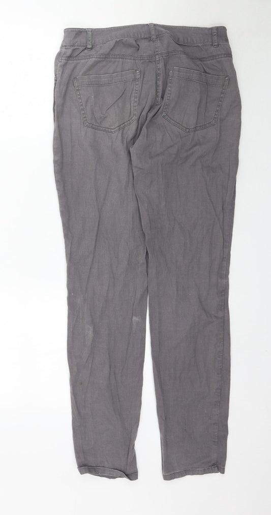 Wallis Womens Grey  Denim Skinny Jeans Size 8 L30 in