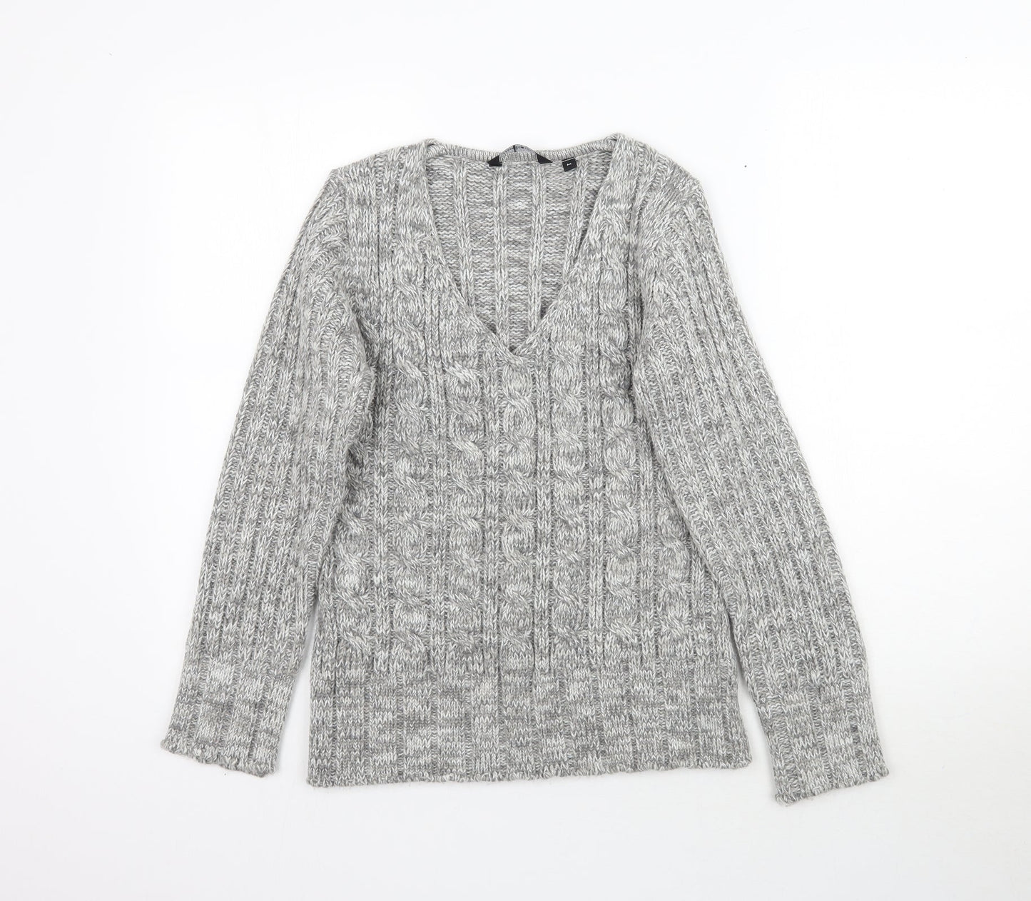 Ellie Louise Womens Grey  Knit Pullover Jumper Size M