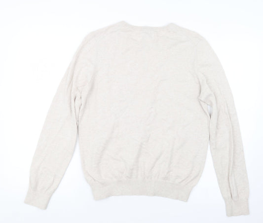 Meraki Womens Beige  Knit Pullover Jumper Size M