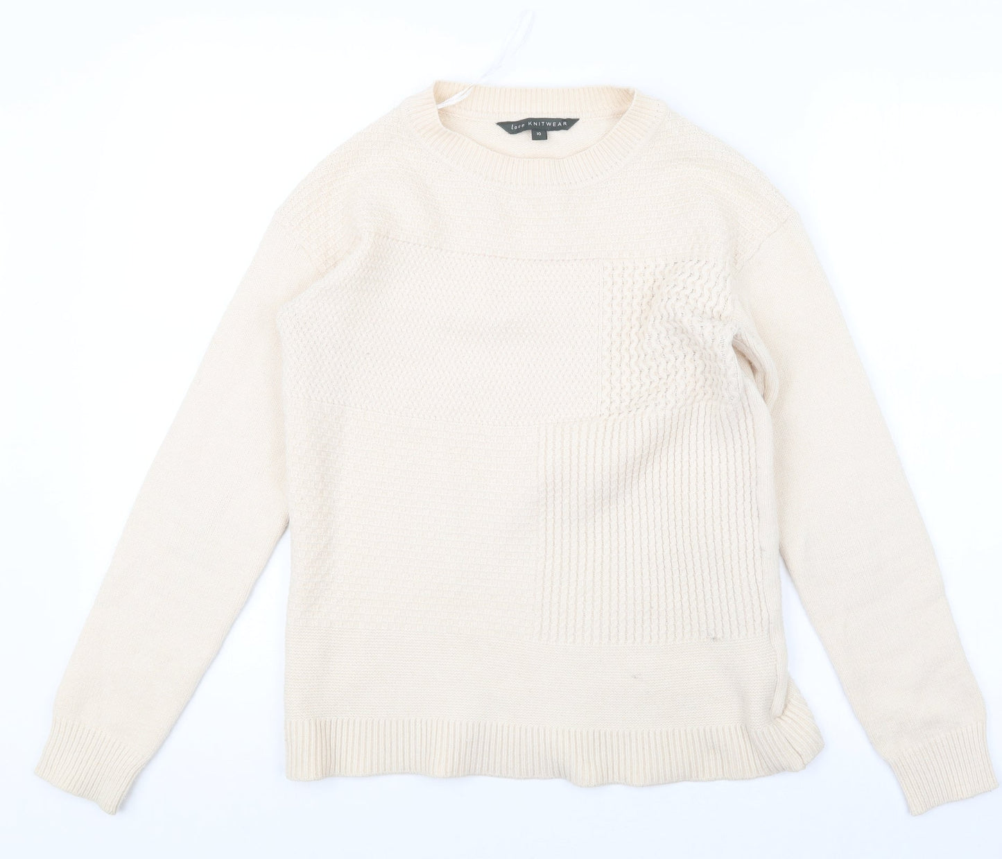 Bonmarché Womens Beige  Knit Pullover Jumper Size 10