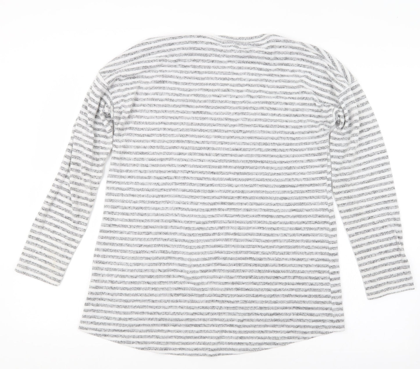 Peacocks Womens Grey Striped  Pullover Jumper Size 12