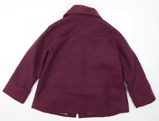 Anne De Lancay Womens Purple   Pea Coat Coat Size 14