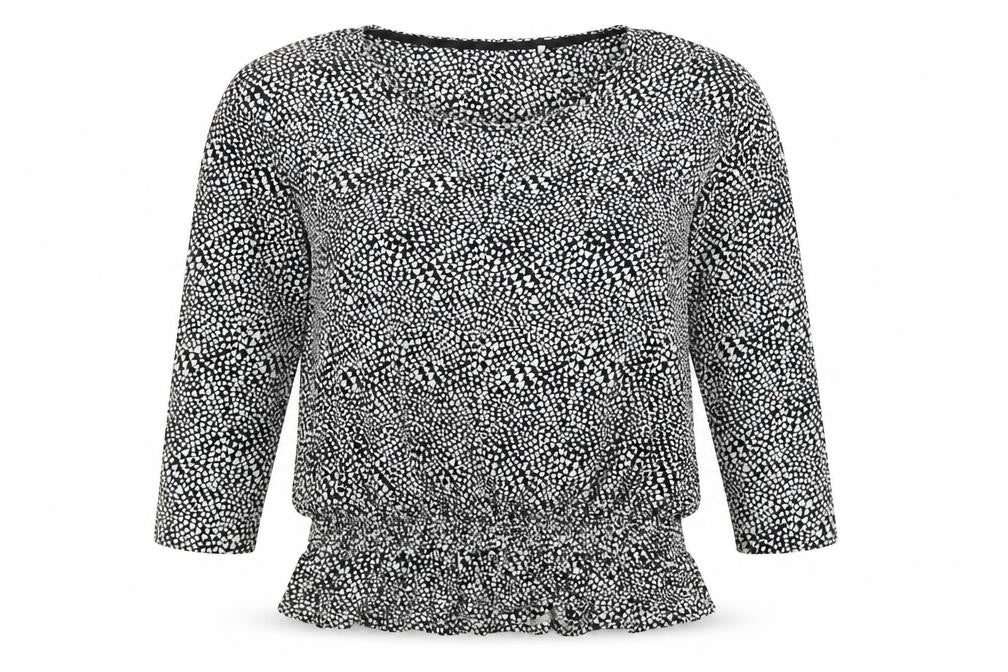 NEXT Womens Black Geometric  Top Pyjama Top Size 16  - Love Hearts