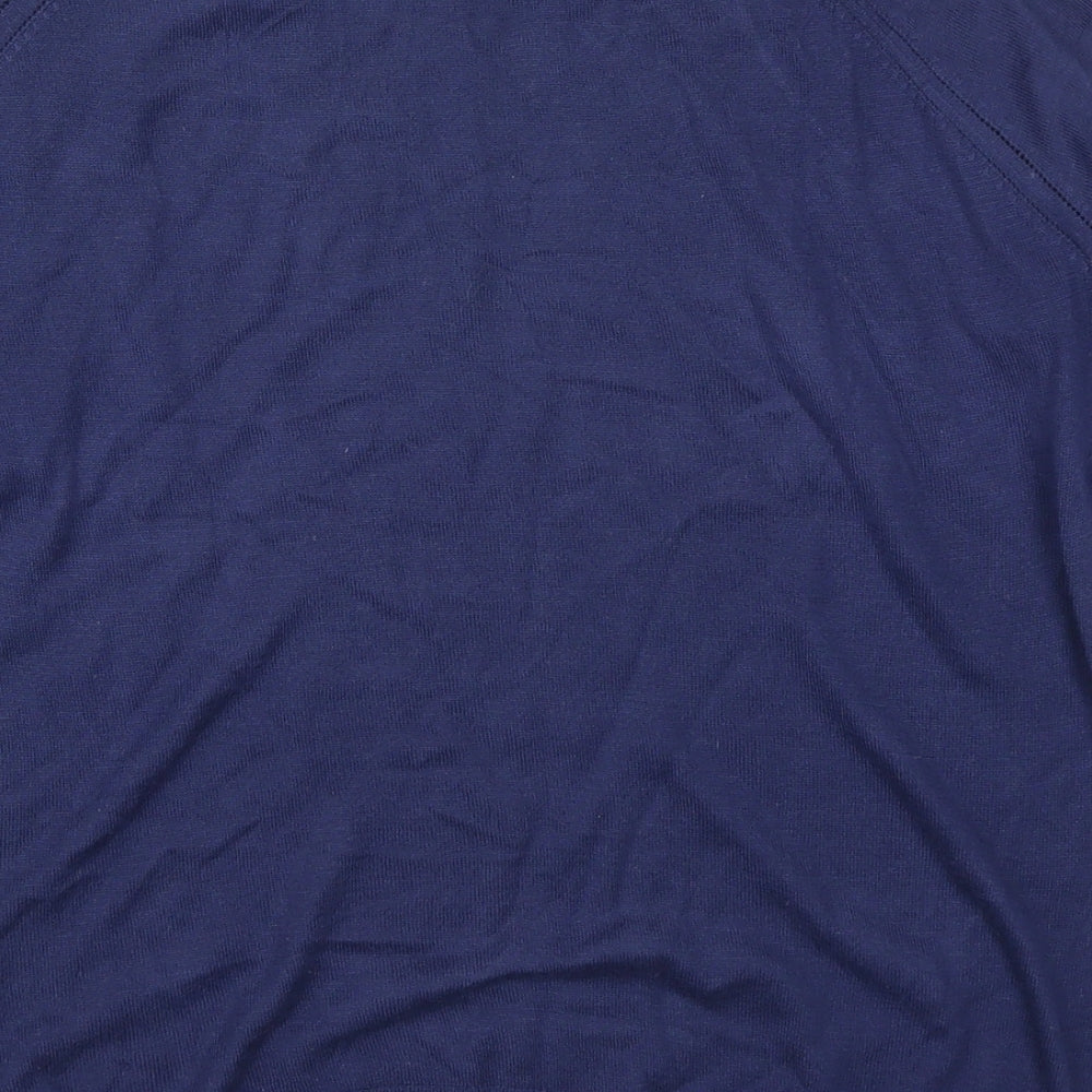 Mango Womens Blue  Knit Pullover Jumper Size S