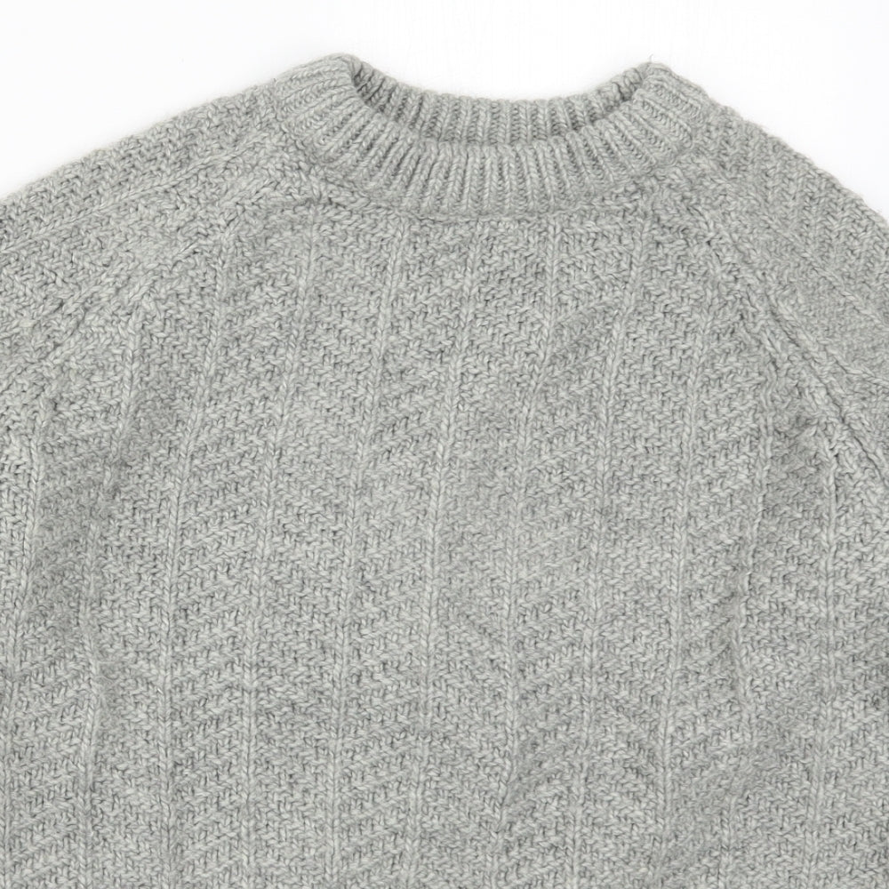 H&M Womens Grey  Knit Pullover Jumper Size S