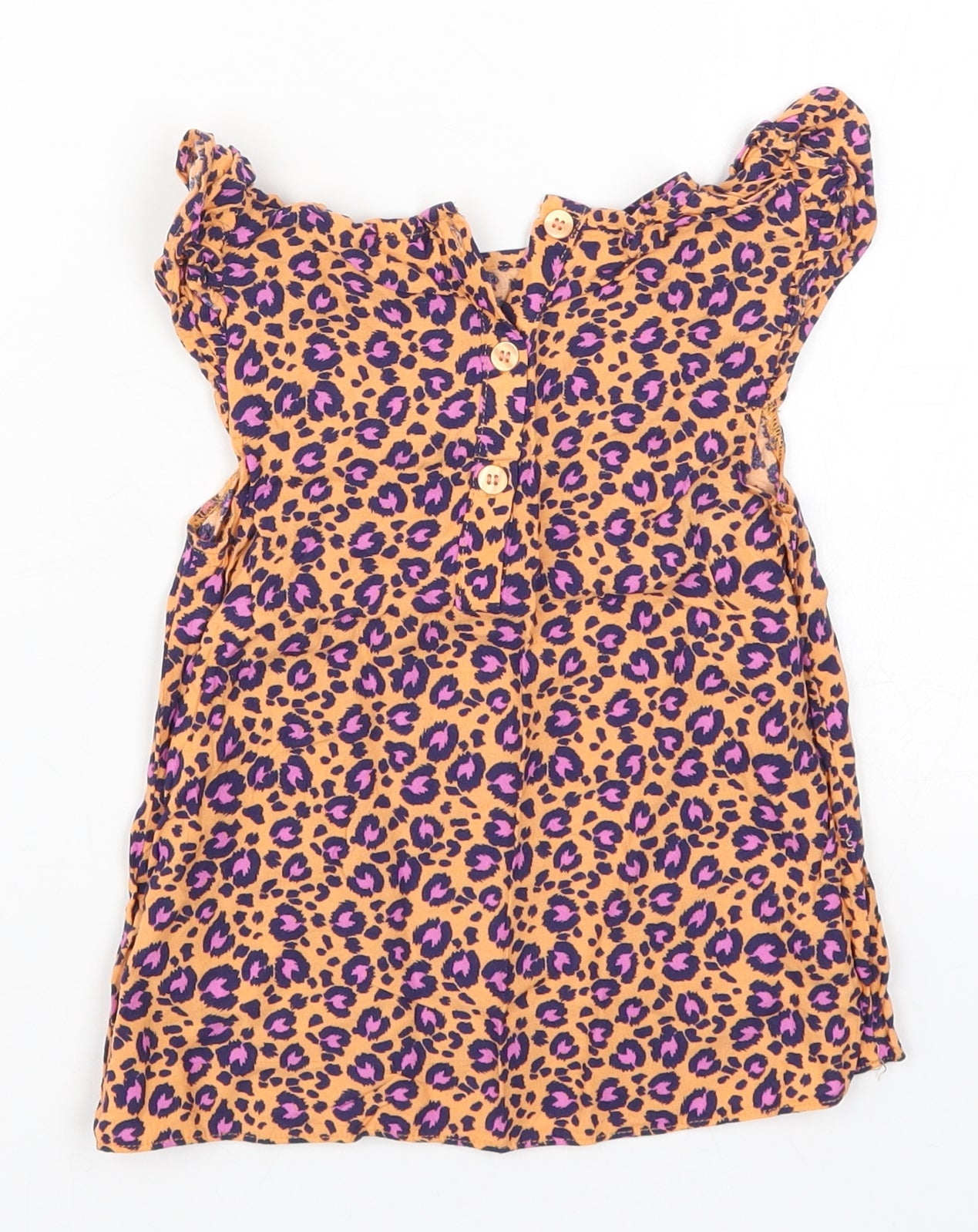 George Girls Orange Animal Print  Basic Tank Size 4-5 Years