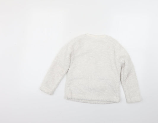 gorge Girls White Solid  Top Pyjama Top Size 6-7 Years