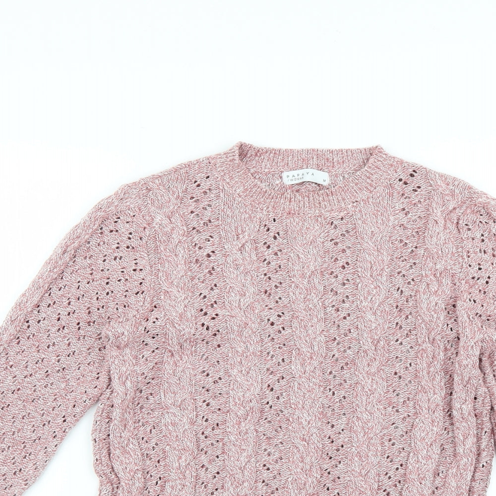 paaya Womens Pink   Pullover Jumper Size M