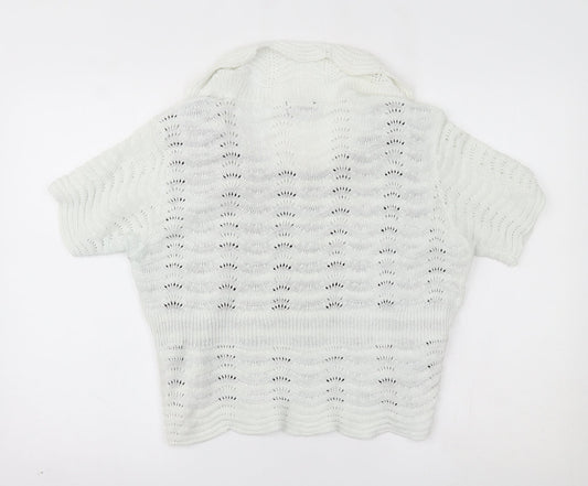 Glimpse Design Womens White   Basic Blouse Size L