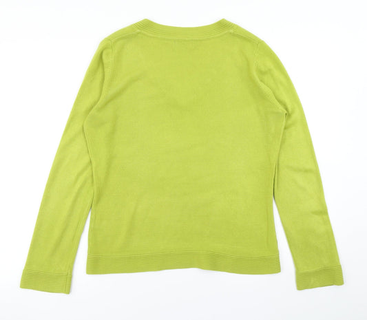 Per Una Womens Green  Knit Pullover Jumper Size 12