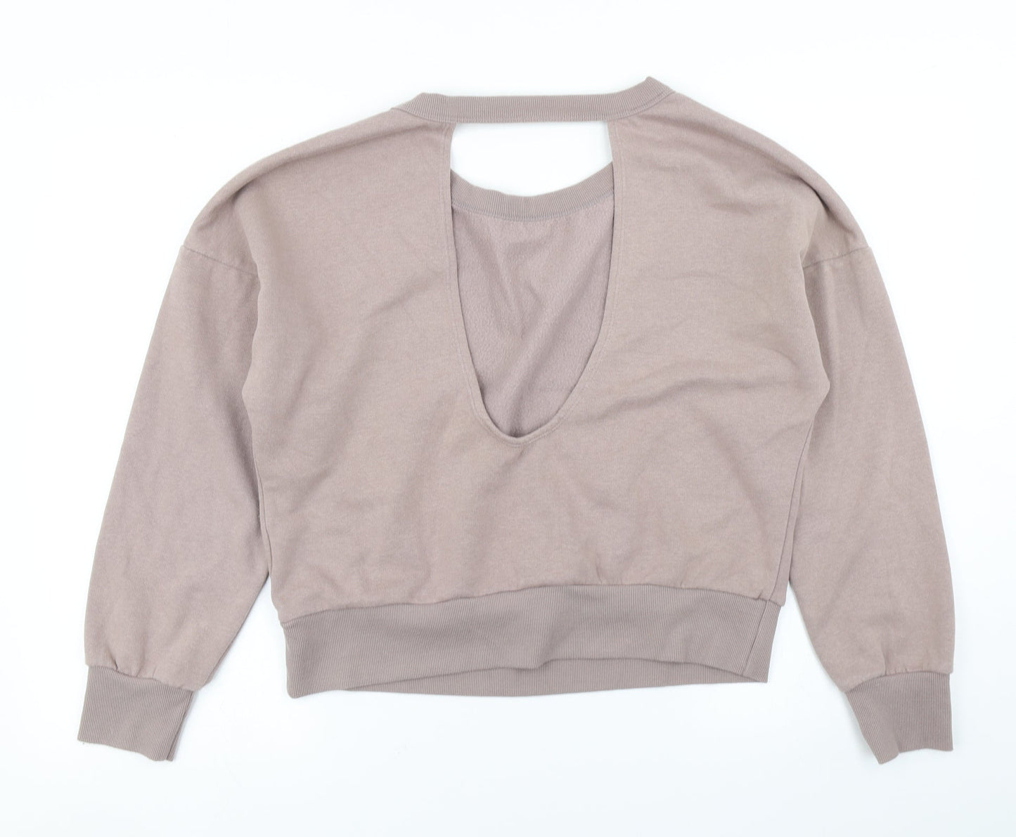 H&M Womens Brown   Pullover Sweatshirt Size S  - Cut out back