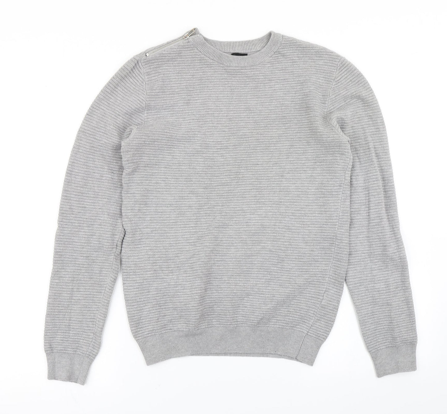 River Island Mens Grey  Knit Pullover Jumper Size XS