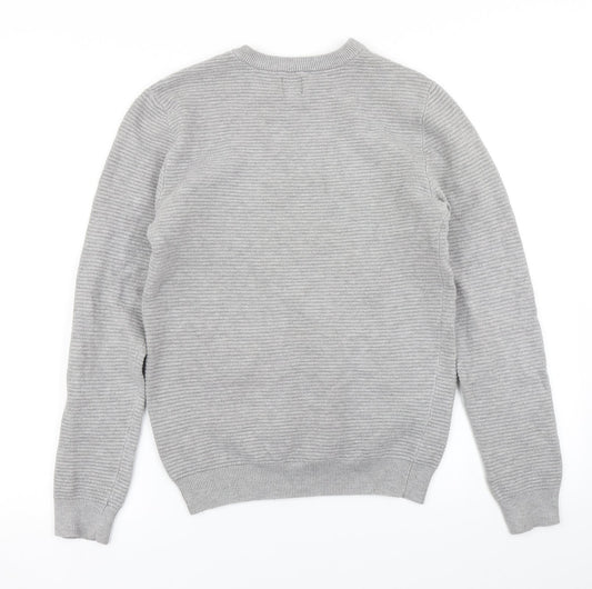 River Island Mens Grey  Knit Pullover Jumper Size XS
