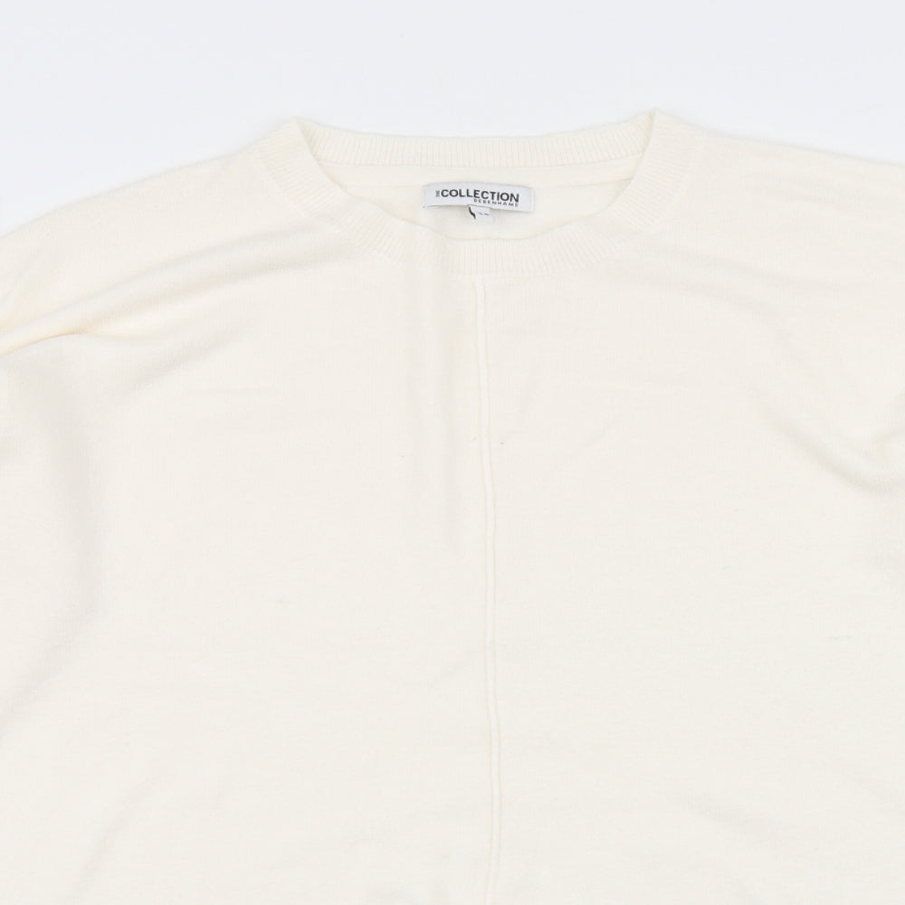 The Collection Womens Ivory  Knit Pullover Jumper Size 14