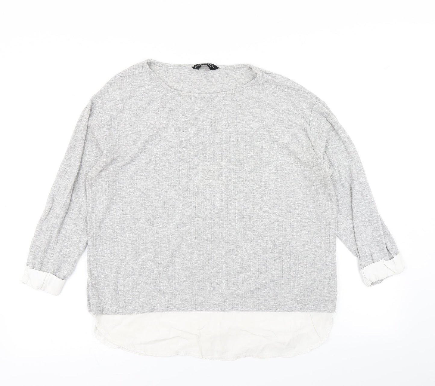 Dorothy Perkins Womens Grey   Basic T-Shirt Size 16