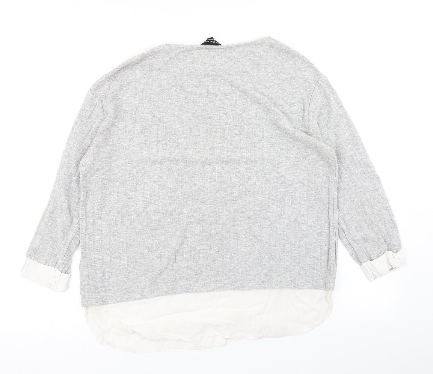 Dorothy Perkins Womens Grey   Basic T-Shirt Size 16