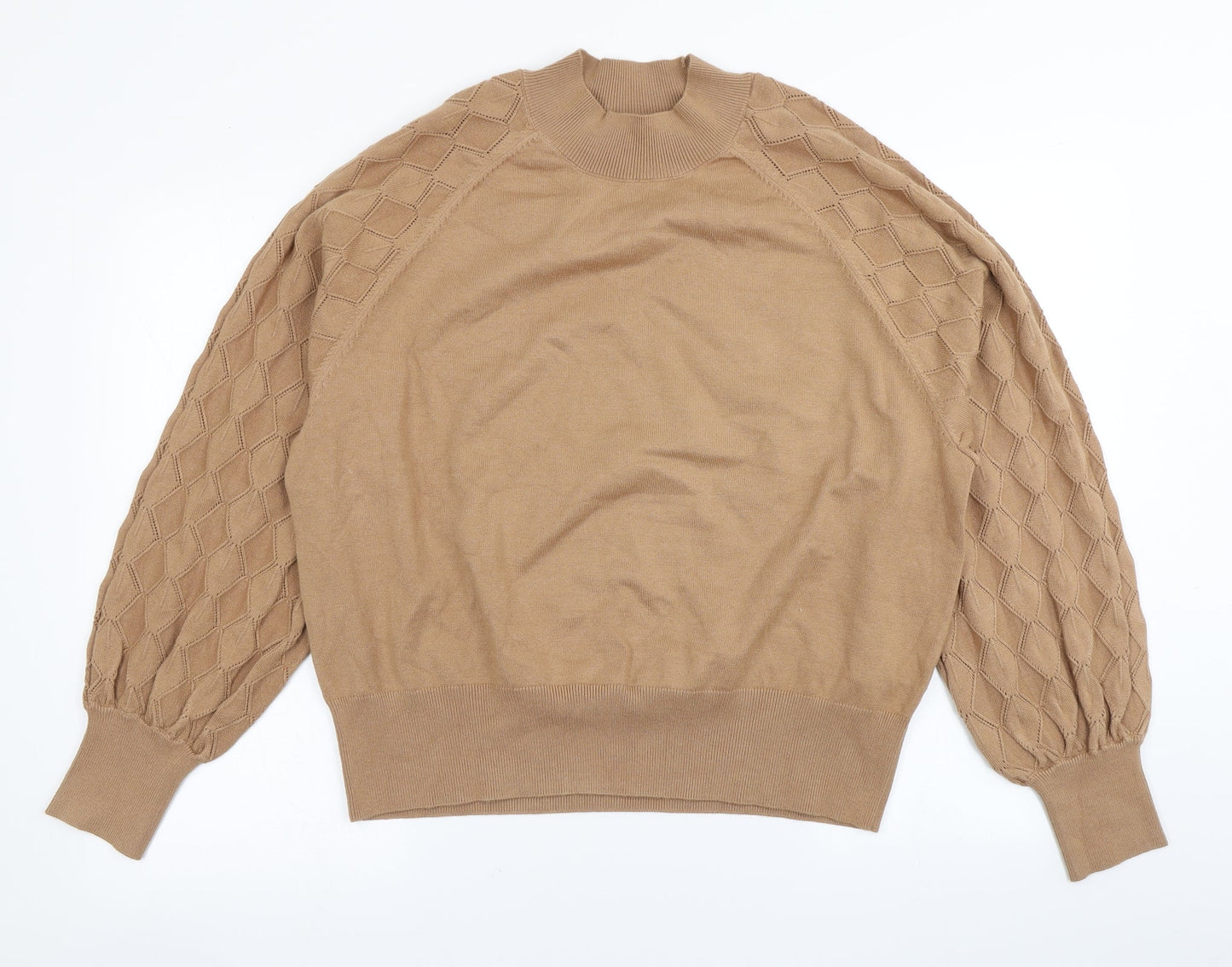 Peacocks Womens Brown  Knit Pullover Jumper Size XL