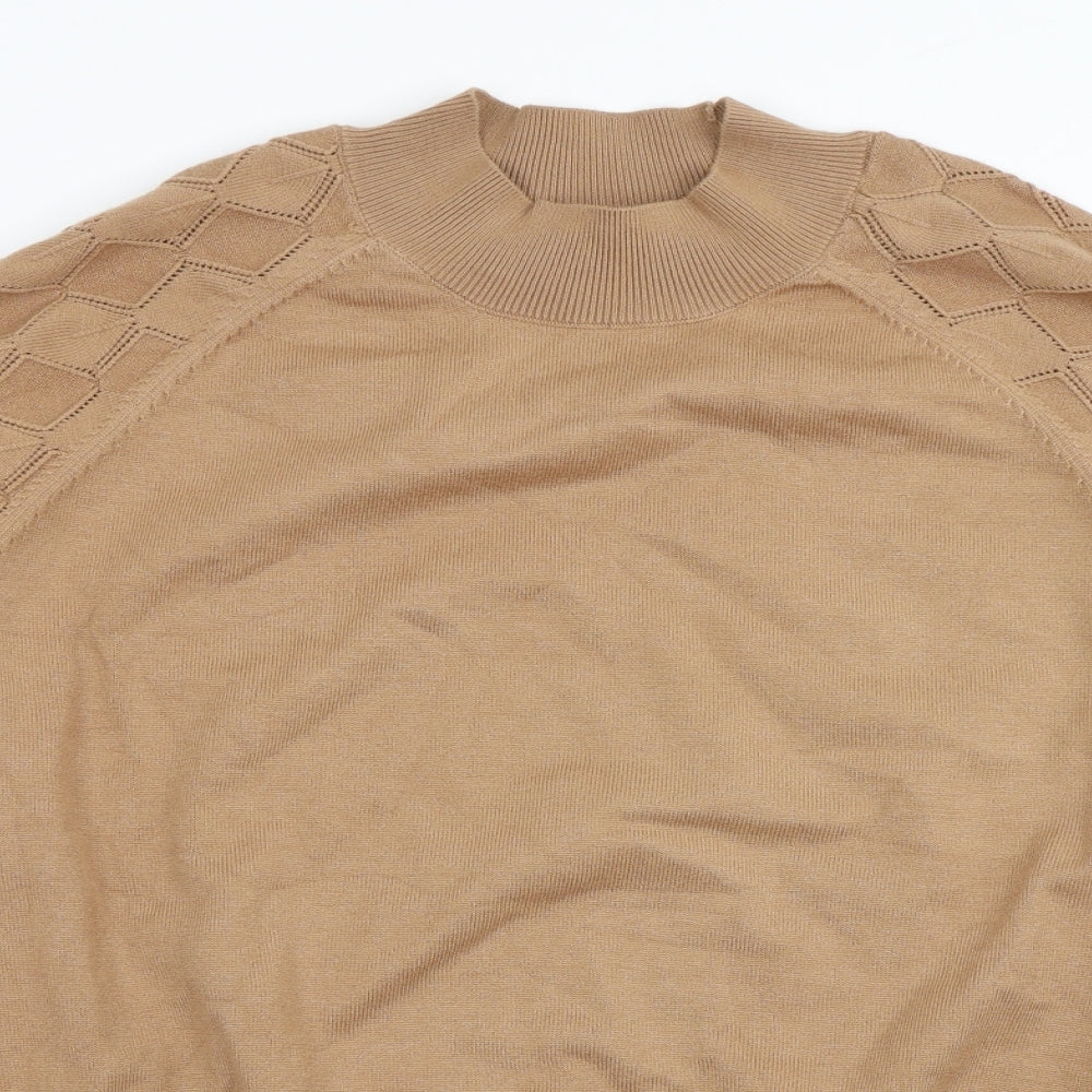 Peacocks Womens Brown  Knit Pullover Jumper Size XL
