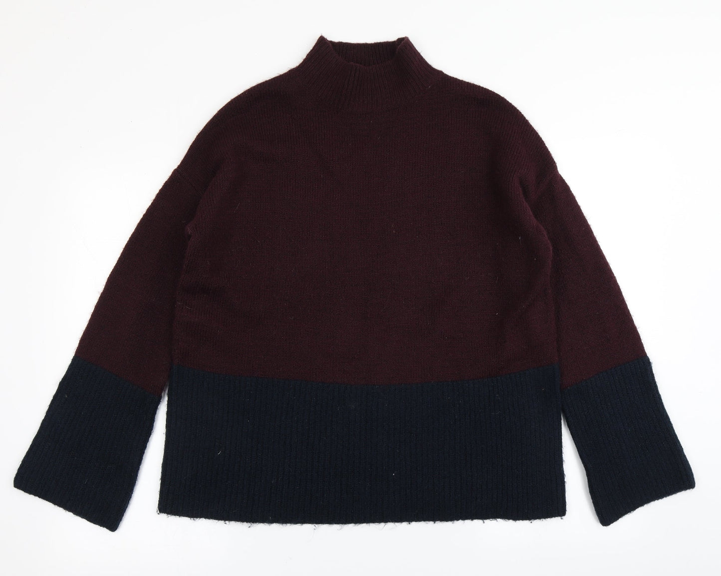 Papaya Womens Purple  Knit Pullover Jumper Size S