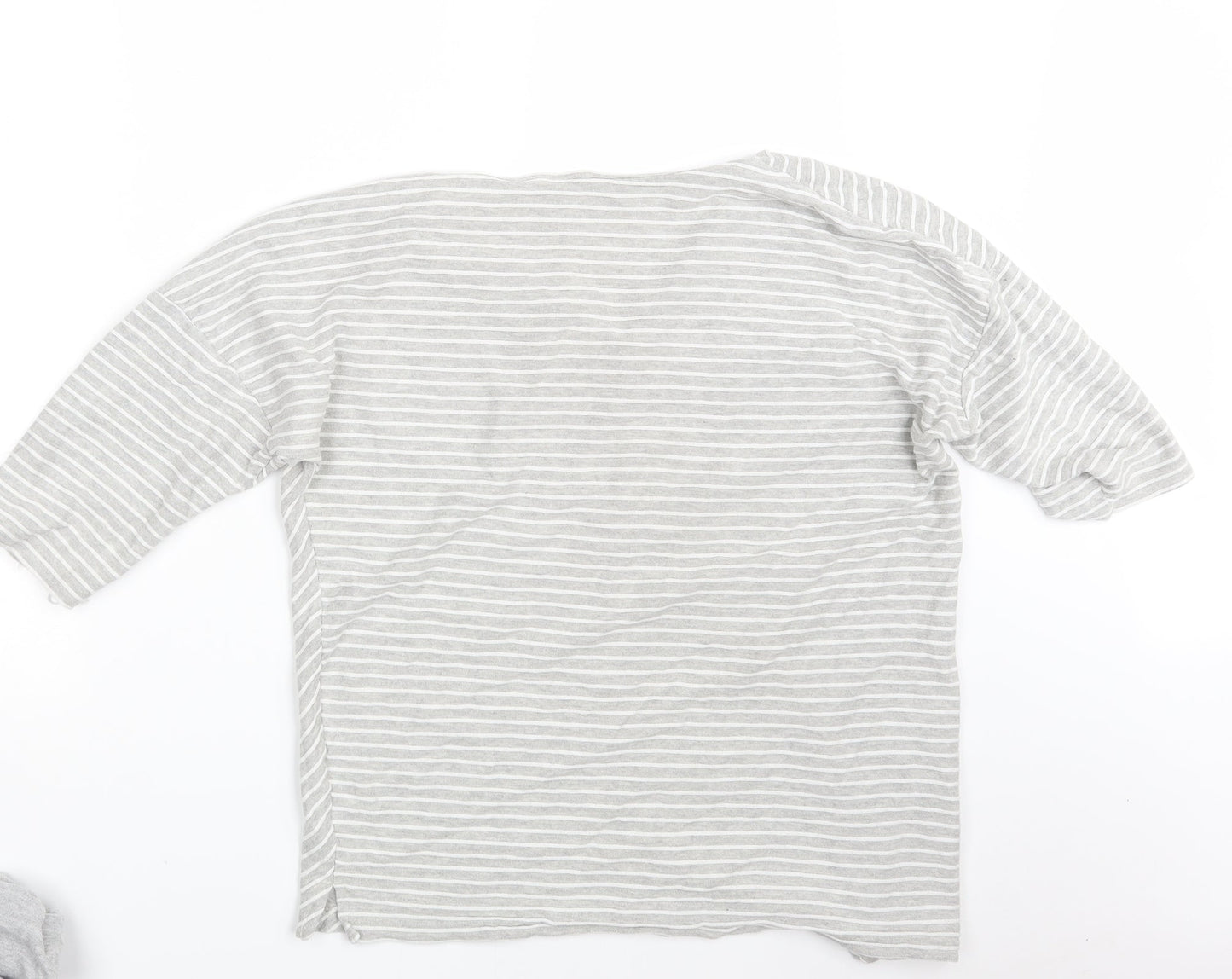 Nutmeg Womens Grey Striped  Pullover Sweatshirt Size 18