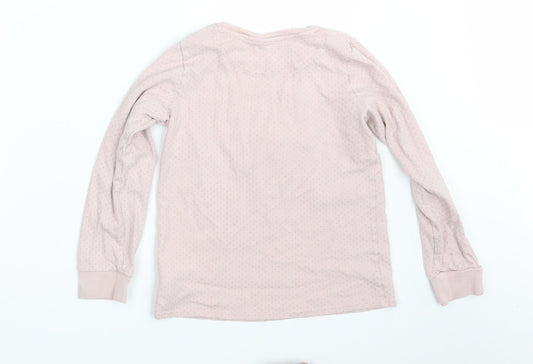 NEXT Girls Pink Polka Dot  Top Pyjama Top Size 10-11 Years  - Unicorn