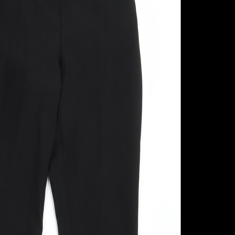 Peacocks Womens Black   Trousers  Size 8 L27 in