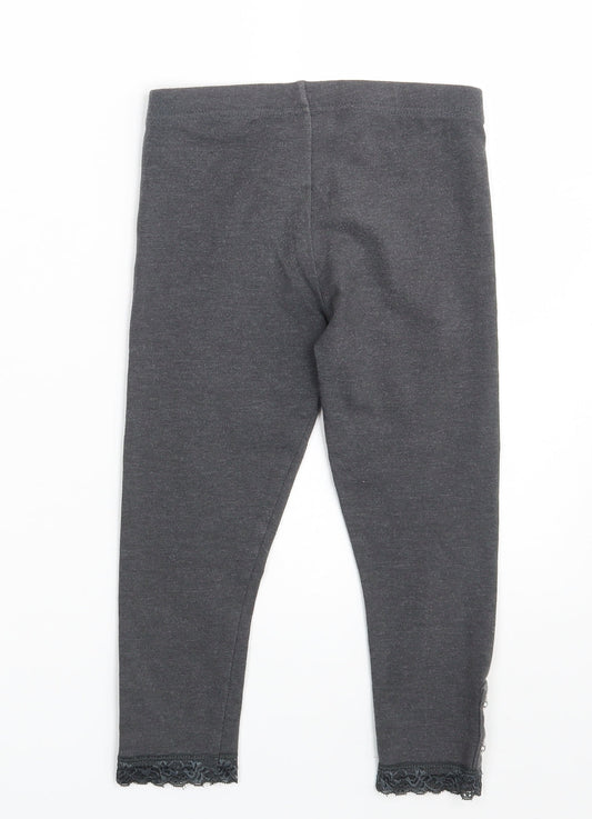 NEXT Girls Grey   Jegging Trousers Size 6 Years - Inside Leg 16 Inches