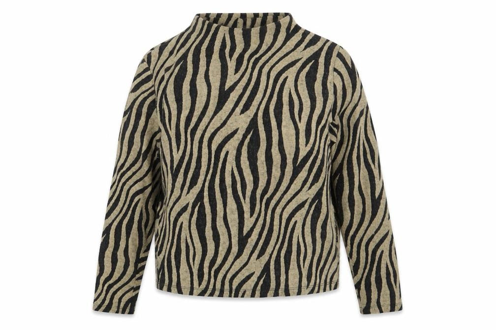 M&S Womens Beige Animal Print  Pullover Jumper Size 10
