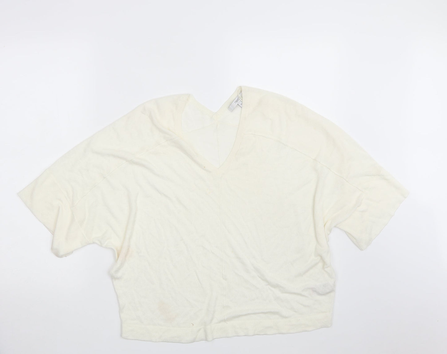 NEXT Womens Ivory  Knit Pullover Sweatshirt Size XS