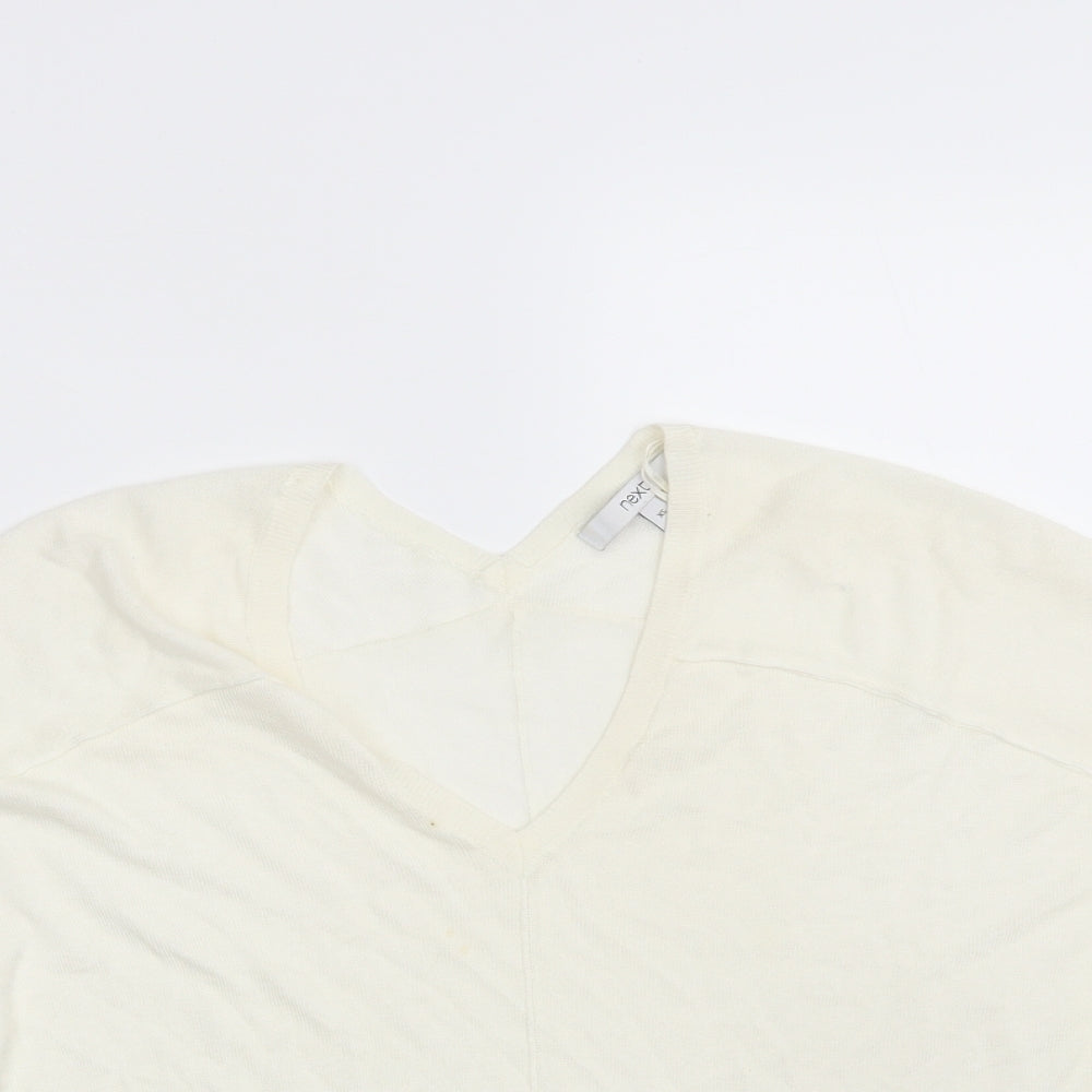 NEXT Womens Ivory  Knit Pullover Sweatshirt Size XS
