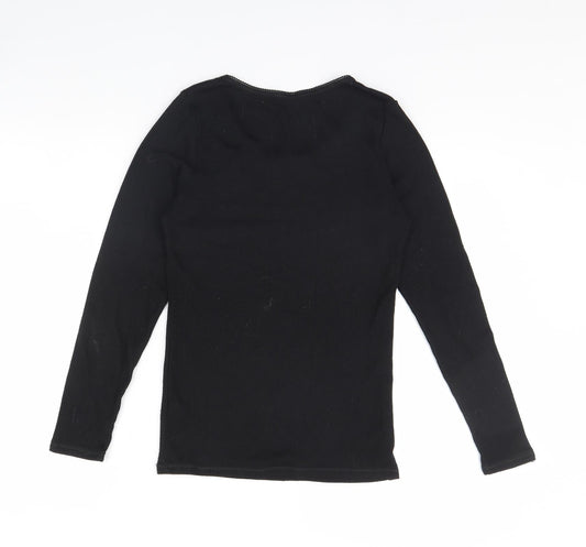 M&s Womens Black   Pullover Jumper Size 12