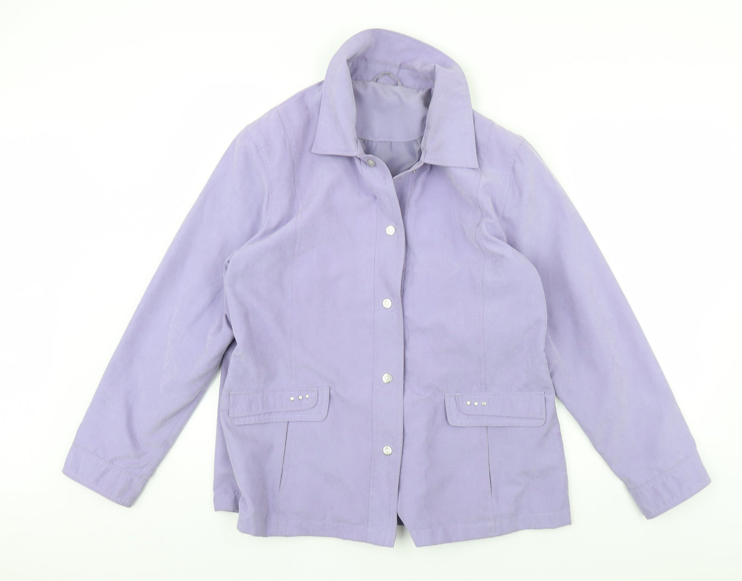 Preworn Womens Purple   Jacket Coat Size 16