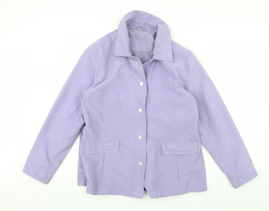 Preworn Womens Purple   Jacket Coat Size 16